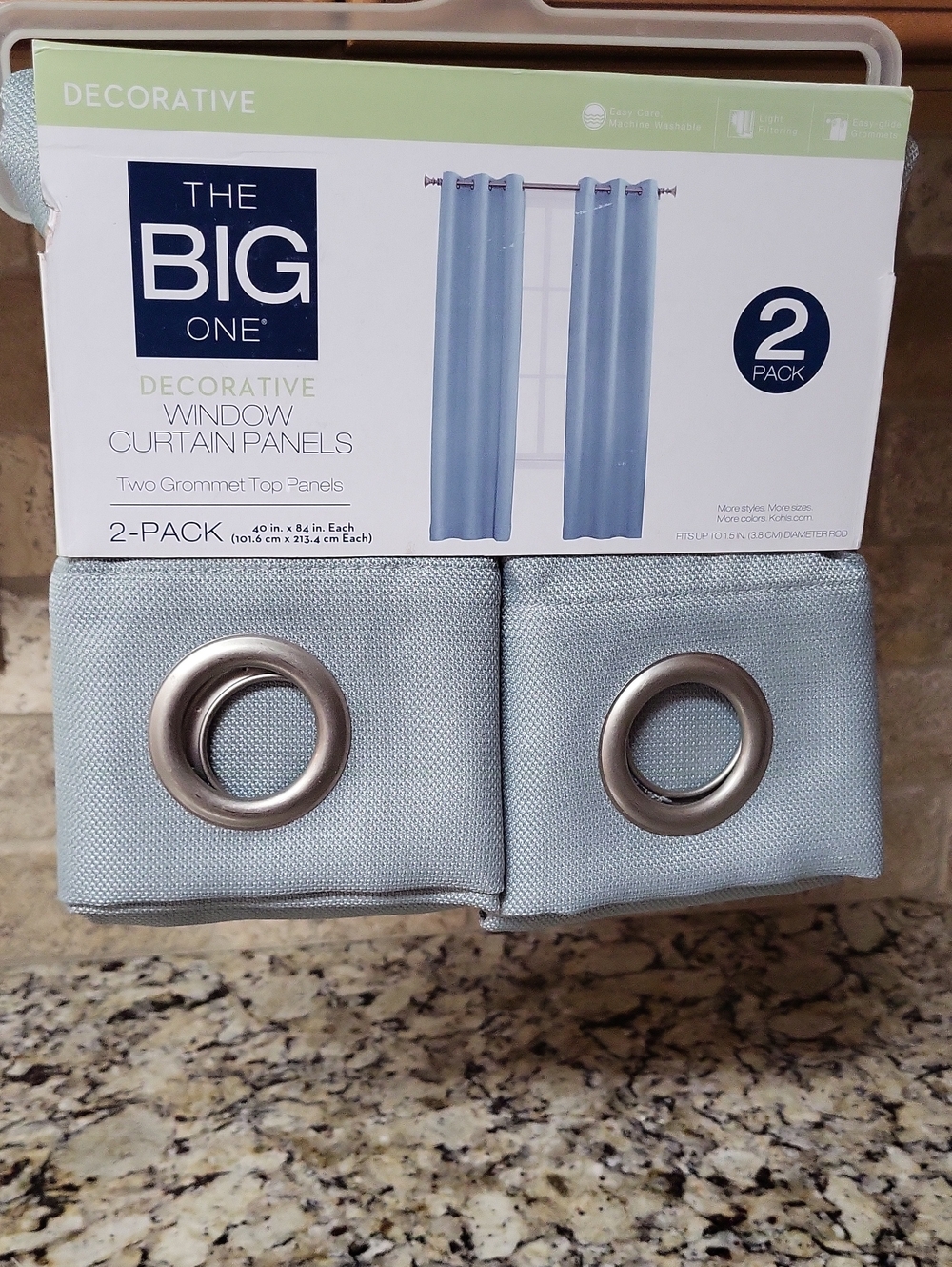 Window Curtain Panels Aqua Grommet Top Panels 2 Pack